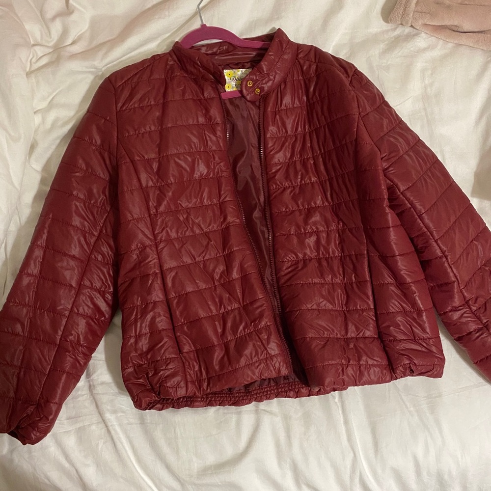 Red puffer/bomber jacket